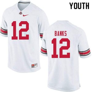 Youth Ohio State Buckeyes #12 Sevyn Banks White Nike NCAA College Football Jersey Summer NEZ7144ZN